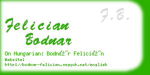 felician bodnar business card